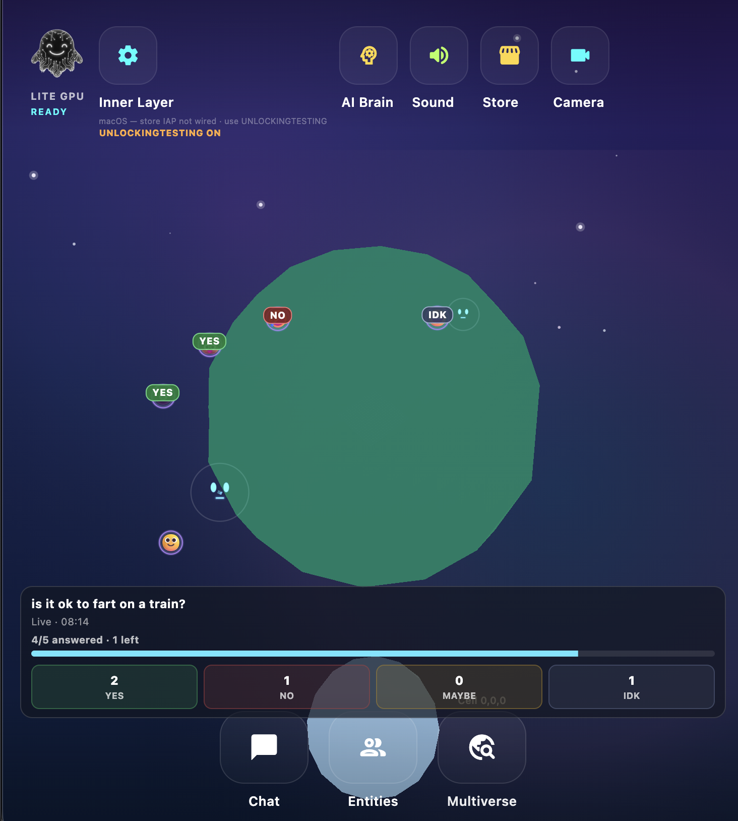SoulGlitch home screen